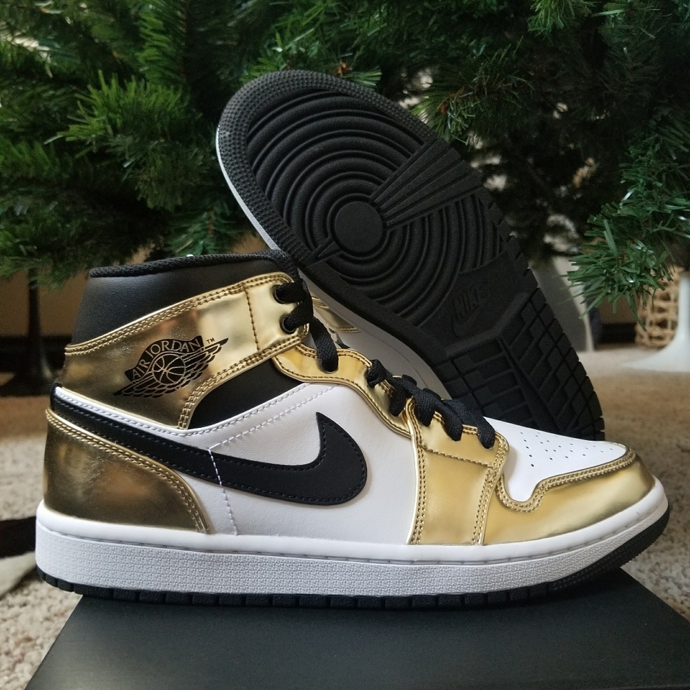 Air Jordan 1 Mid SE Metallic Gold Men's 8.5